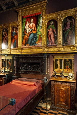 Museo Bagatti Valsecchi, Camera da letto di Giuseppe Bagatti Valsecchi, Foto Gaetano Alfano 2021