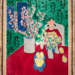 01.Interieur – Branche de prunier, fond vert