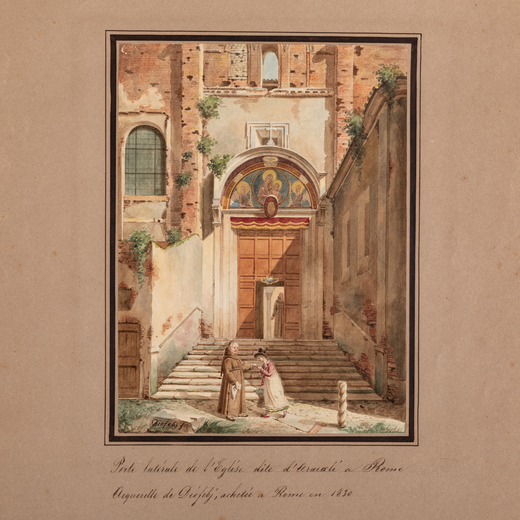 FRANCESCO DIOFEBI (Narni, 1781 - Roma, 1851)<br>Porta laterale della chiesa di Santa Maria in Aracoe