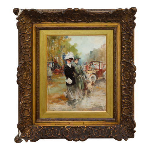 VICENTE GARCIA DE PARADES (Valence, 1845- Paris, 1903)<br>La promenade<br>Signé V. De Parades en ba