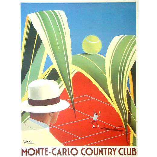 Montecarlo Country Club Manifesto Pubblicitario<br>by Razzia ; 2004 ; Misure h 90 x L 60 cm ; Condiz