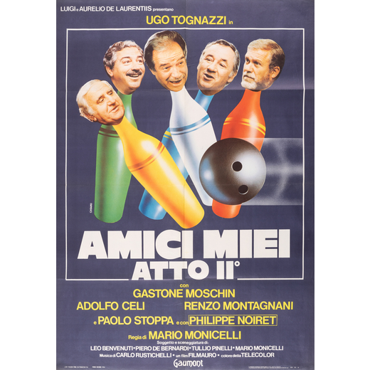 Amici Miei, Atto II° Manifesto Cinema 2F [Non Telato]<br>by Casaro Renato<br>Edito Lito P. Ragioni,