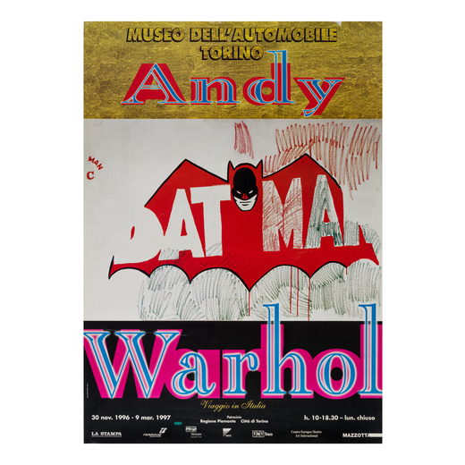 Museo Automobile Torino, Andy Warhol [Batman] Manifesto Artistico su Carta Offset [Non Telato]<br>Ep