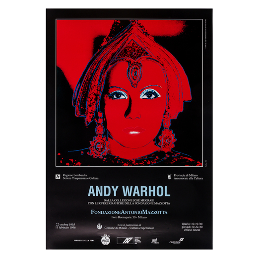 Andy Warhol [Greta Garbo] Manifesto Artistico su Carta Offset [Non Telato]<br>Epoca 1990 ca.<br>Misu