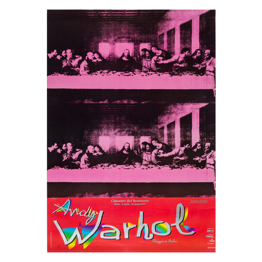 Andy Warhol [Last Supper] Manifesto Artistico su Carta Offset [Non Telato]<br>Epoca 1997<br>Misure h