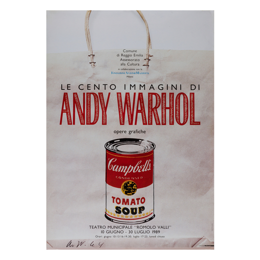 Le Cento Immagini di Andy Warhol [Soup on a Bag] Manifesto Artistico su Carta Offset [Non Telato]<br