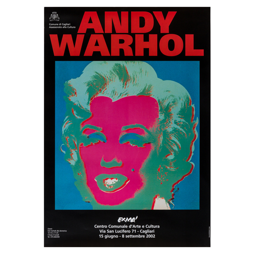 Andy Warhol [Black-Violet Marylin] Manifesto Artistico su Carta Offset [Non Telato]<br>Epoca 2002<br