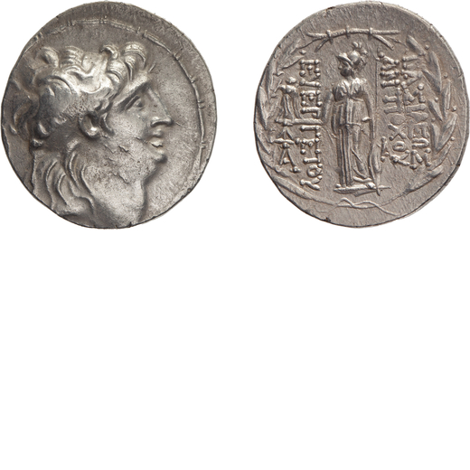 MONETE GRECHE. SIRIA. ANTIOCO VII (138-129 A.C.). TETRADRAMMA Argento, 16,34 gr, 28x29 mm. BB<br>D: 