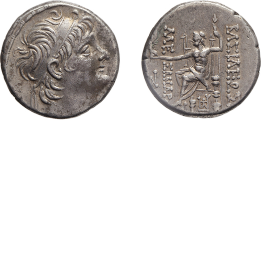 MONETE GRECHE. REGNO SELEUCIDE. ALESSANDRO II (128-123 A.C.). TETRADRAMMA Argento, 16,40 gr, 26,5 mm