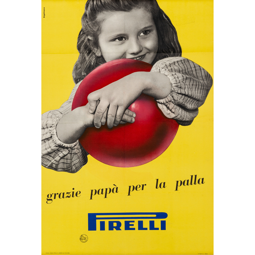 Pirelli, Grazie Papà per la Palla Manifesto Litografia [Non Telato]<br>by Engelmann Michael<br>Edit