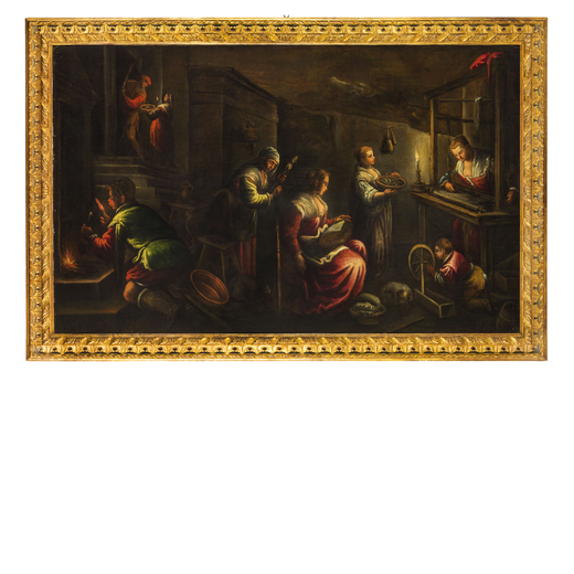 LEANDRO BASSANO (bottega di) (Bassano del Grappa, 1557 - Venezia, 1622)<br>Allegoria dellinverno o L