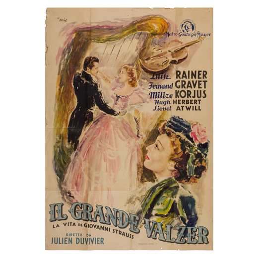 Il Grande Valzer [The Great Waltz] Manifesto Cinema 2F [Non Telato] ; [Biografico]<br>by Brini Ercol