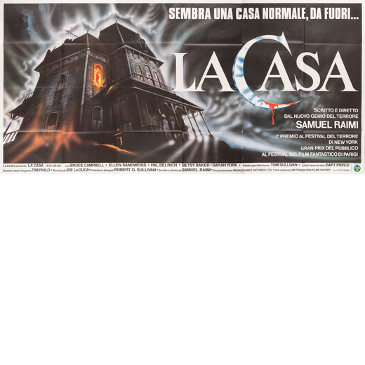 La Casa [The Evil Dead] Manifesto Cinema 6F [Non Telato] ; [Horror]<br>by Sciotti Enzo<br>Prima Ediz