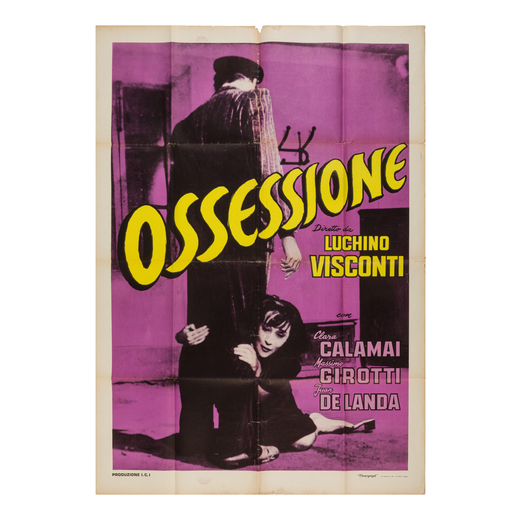 Ossessione Manifesto Cinema 2F [Non Telato] ; [Neorealismo-Noir]<br>Anonimo<br>Edizione Anni 50 [Re-