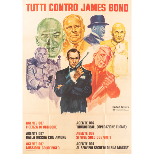 Tutti Contro James Bond Manifesto Cinema 4F [Non Telato]<br>by Ciriello Averardo<br>Prima Edizione I