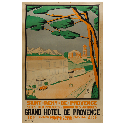 St. Remy, Grand Hotel de Provence Manifesto Litografia [Telato]<br>by Tony<br>Edito Havas, Avignon<b