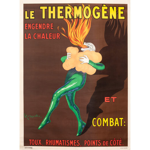 Le Thermogene Manifesto Litografia [Non Telato]<br>by Cappiello Leonetto<br>Edito Imprimerie J-E. Go