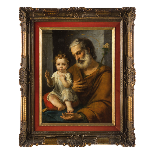 ERCOLE DE MARIA (attr. a) (San Giovanni in Persiceto, 1640 circa ; ?)<br>San Giuseppe con il Bambino