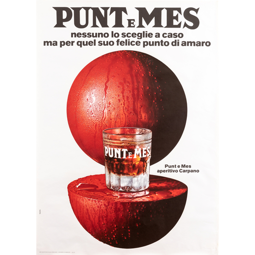 Carpano Punt&Mes [Bicchiere di Vermouth] Manifesto Offset [Non Telato]<br>by Testa Armando<br>Edito 