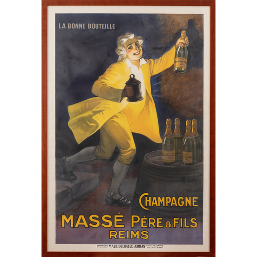 Champagne Massé Père & Fils, Reims Manifesto Litografia [Telato]<br>by Auzolle Marcellin<br>Edito 