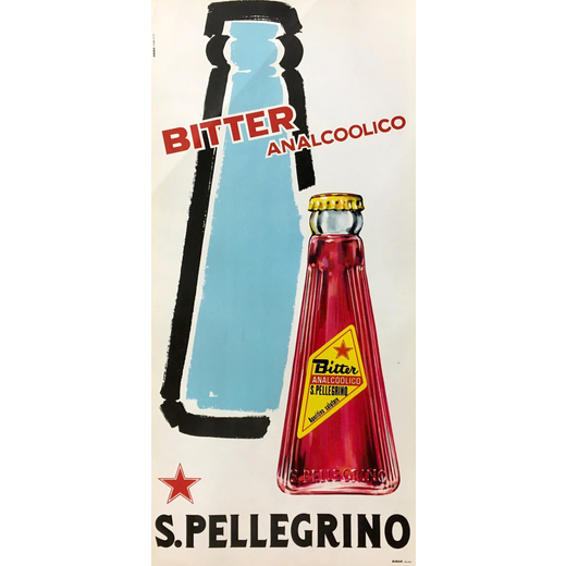 Bitter Analcolico, San Pellegrino Locandina Offset [Non Telato]<br>Anonimo<br>Edito SISAR, Milano<br