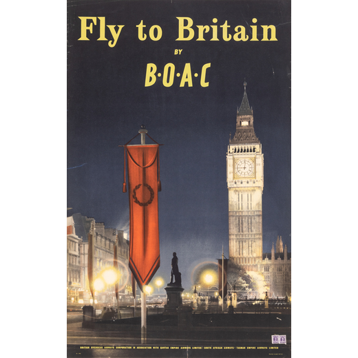 Fly to Britain by Boac [London Big Bang] Manifesto Litografia Offset [Telato]<br>by Woothon Frank<br