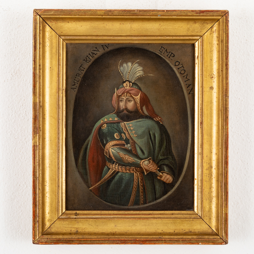 KONSTANTIN KAPIDAGLI (seguace di/del XIX Secolo) (attivo nel XVIII-XIX Secolo)<br>Ritratto del Sulta