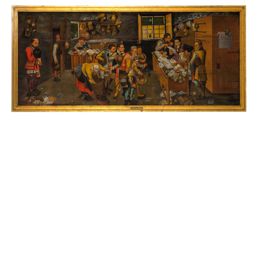 PIETER BRUEGHEL IL GIOVANE (da) (Bruxelles, 1564 - Anversa, 1638)<br>LAvvocato del villaggio o Lavvo