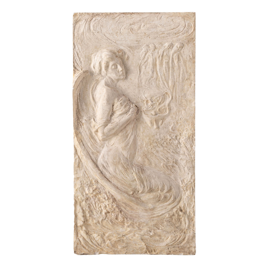 LEONARDO BISTOLFI Casale Monferrato, 1859 - La Loggia, 1933<br>Figura allegorica<br>Gesso, cm 102X50