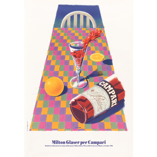 Milton Glaser per Campari Manifesto Offset [Non Telato]<br>by Glaser Milton<br>Epoca 1992<br>Misure 