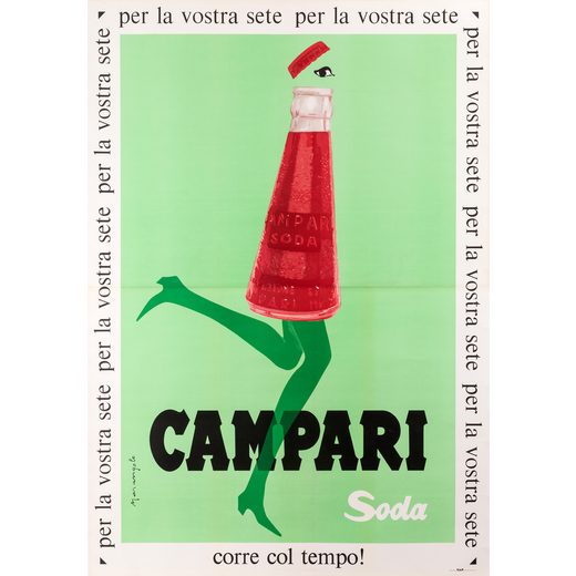 Campari Soda Manifesto Litografia Offset [Telato]<br>by Marangolo Franz<br>Edito IGAP, Milano<br>Epo