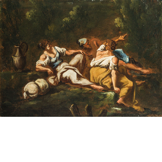 ALESSANDRO MAGNASCO (attr. a) (Genova, 1667 - 1749)<br>Studi di figura<br>Olio su tela, cm 36X49