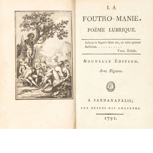 [EROTICA - SENAC DE MEILHAN, Gabriel (1736-1803)]. La Foutro-Manie, Poeme lubrique. Nouvelle é