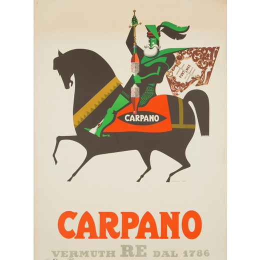 Carpano Caval ad Bruns Manifesto Pubblicitario [Telato]<br>by Testa Armando ; Edito Grafiche F.lli P