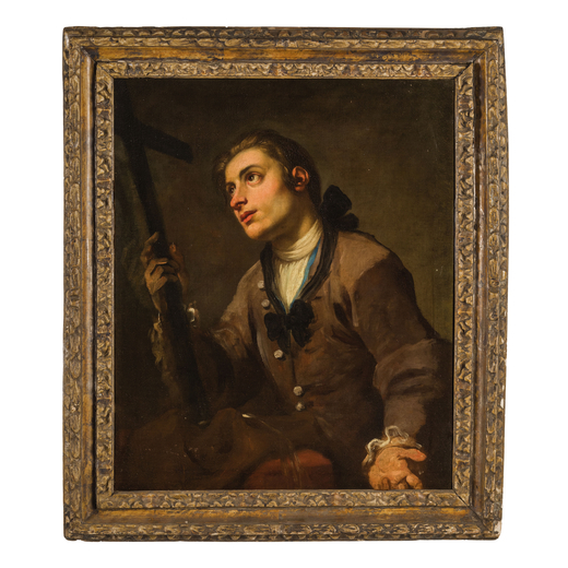 GIUSEPPE BONITO (attr.a) (Castellammare di Stabia, 1707 - Napoli, 1789)<br>Ritratto di gentiluomo in