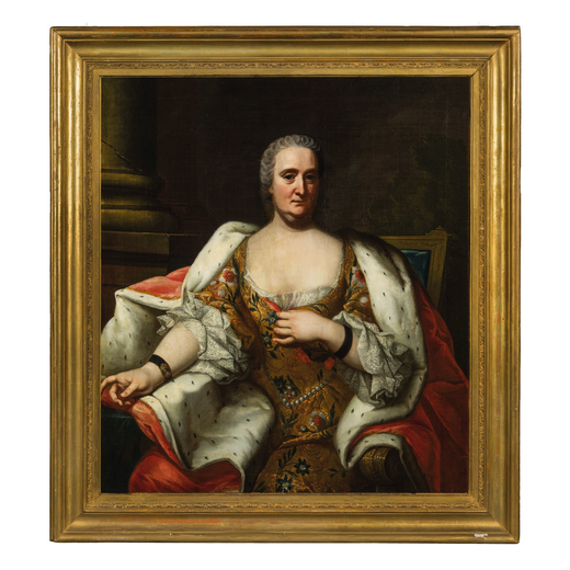 DOMINICUS VAN DER SMISSEN  (Altona, 1704 - 1760) <br>Ritratto della contessa Marie Thérèse von Sch