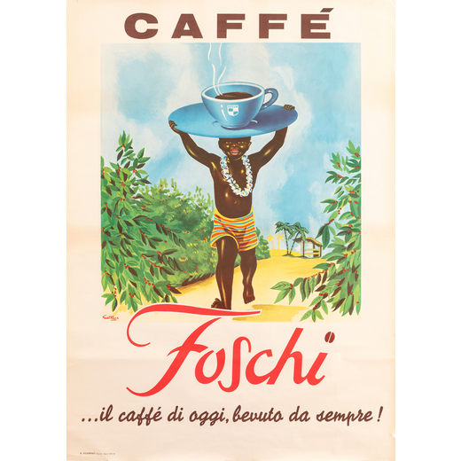 Caffe` Foschi Manifesto Offset [Non Telato]<br>by Rusa Gian<br>Edito G. Scarpati, Napoli<br>Epoca 19
