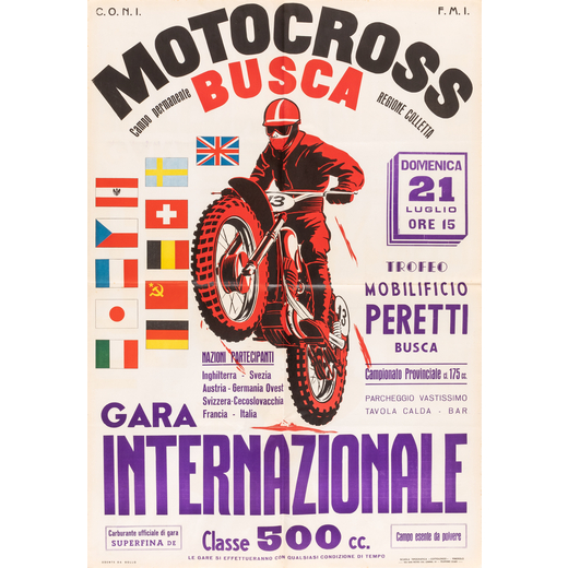 Motocross Busca Manifesto Litografia Offset [Non Telato]<br>Anonimo<br>Edito Scuola Tipografica Cott