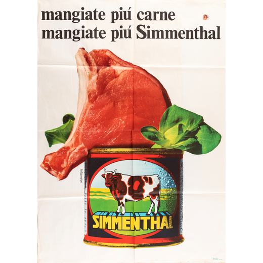 Simmenthal Manifesto Offset [Non Telato]<br>by Testa Armando<br>Edito SISAR, Milano<br>Epoca 1975 ca