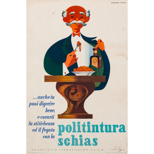 Politintura Schias, Torino Manifesto-Locandina Offset [Telato]<br>by Testa Armando<br>Edito Stab. Ro