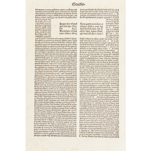 [BIBBIA] DE LYRA, Niccolò (1270-1349). Biblia Latina. [Venezia: Johannes Herbort, de Seligens