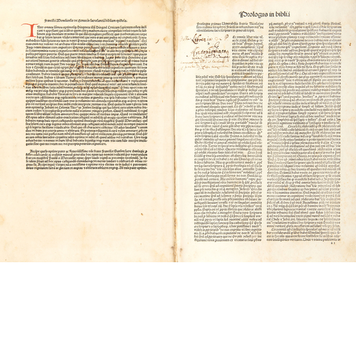 [BIBBIA] DE LYRA, Niccolò (1270-1349). Biblia Latina. [Venezia: Johannes Herbort, de Seligens