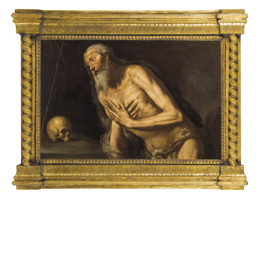 CESARE FRACANZANO (attr. a) (Bisceglie, 1605 - 1651)<br>San Girolamo<br>Olio su tela, cm 62X96