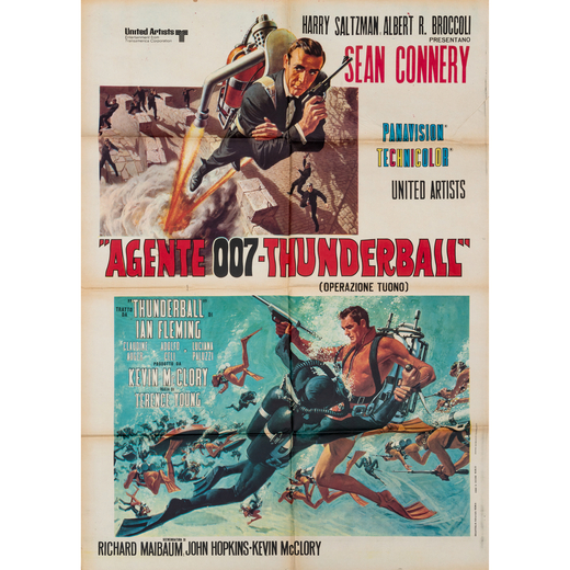 Agente 007, Thunderball [James Bond] [Sean Connery]<br>Manifesto Cinema<br>Edizione 1970 ca.<br>Misu