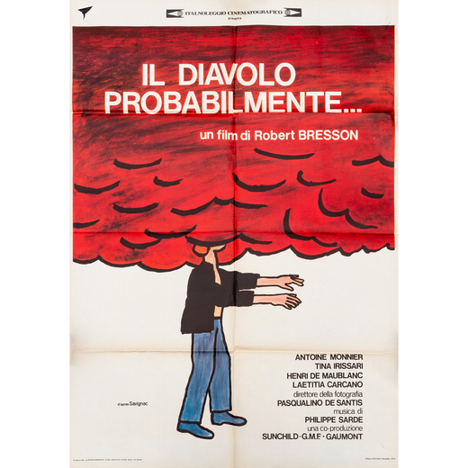 Il Diavolo Probabilmente Manifesto Cinema<br>by Savignac [Apres] Artwork<br>Prima Edizione 1978<br>M
