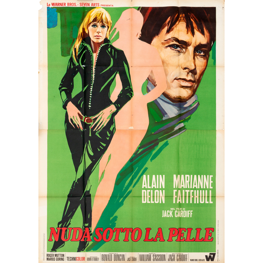 Nuda Sotto la Pelle Manifesto Cinema<br>Prima Edizione 1968<br>Misure h 200 x L 140 cm [4F]<br>[2 Fo