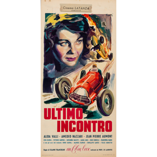 Ultimo Incontro Locandina Cinema<br>by Simbari Artwork<br>Prima Edizione 1951<br>Misure h 70 x L 33 