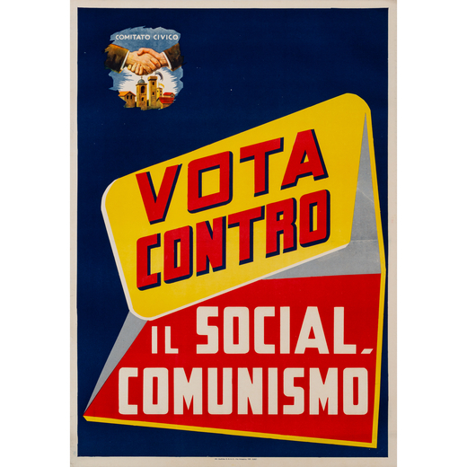 Vota Contro il Comunismo Manifesto Offset [Telato]<br>Anonimo<br>Edito Arti Grafiche O.S.A.C.<br>Epo