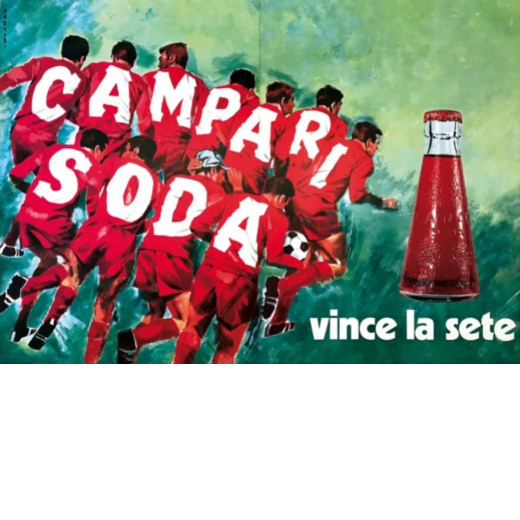 Campari Soda, Vince la Sete Manifesto Pubblicitario [Telato]<br>by Pijoan ; Edito IGAP, Milano<br>19