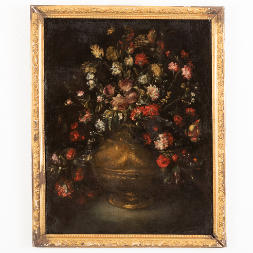 ELISABETTA MARCHIONI  (attiva a Rovigo nella seconda metà del XVII secolo)<br>Vaso di fiori <br>Oli